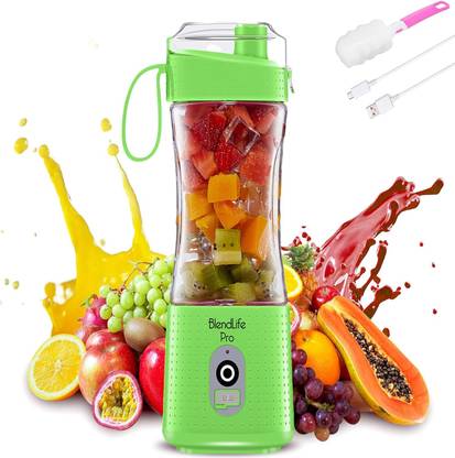 BlendLife Portable Blender 210Watt & 4000MAH for Juices, Shakes, ice etc USB-C Port, 400ml 200 W Juicer Mixer Grinder