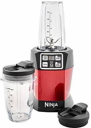 Nutri Ninja Auto-iQ 1000 Watts Blender (Red) with Tritan Jars + Ninja Coffee & Spice Grinder (Dry) 1000 W Juicer Mixer Grinder