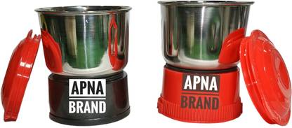 Apna Brand Red Dhakkan 1000 W Mixer Grinder