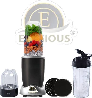 ELEGIOUS Black-Silver, Power Consumption : W - 500, Total Jars : 03 500 W Mixer Grinder