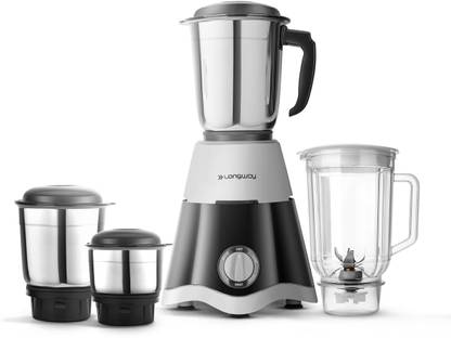 Longway Super Dlx 750 Juicer Mixer Grinder (4 Jars, Black, Gray) at Rs. 1499