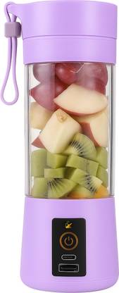 Praaj Portable 6-Sharp Blades Juicer with 2 USB Port (Micro USB & USB Type A) 40 W Juicer Mixer Grinder