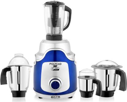 Polycad utney, Liquid, Dry and Juicer Jar) with 5Y Warranty (BlueSilver) EP20 200 W Mixer Grinder