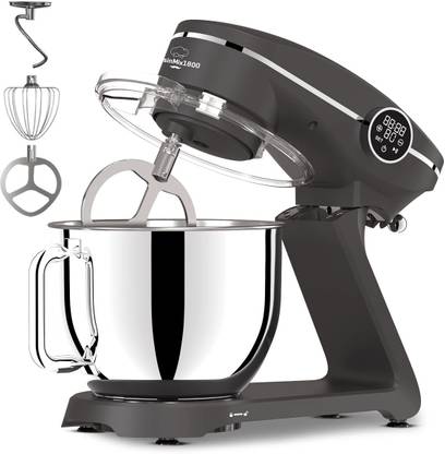 Inalsa CuisinMix 1800 Stand Mixer |1800W| 7.2L SS Bowl|Dough Hook, Whisk & Beater 1800 W Juicer Mixer Grinder