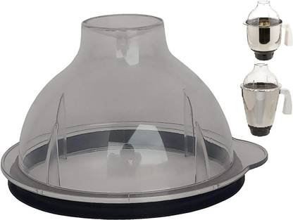 QEMIQ ™ -PREETHI Big/Wet jar lid for"MGA-513, MGA-509, MGA-514, MGA-507" (12.8 cm, Clear) Mixer Jar Lid