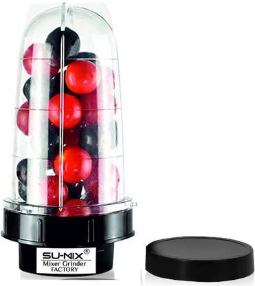 Su-mix Bullet Jar for Mixer Grinder Large Set of 1 (530 ML ) ABS Transparent JarN28 Mixer Juicer Jar