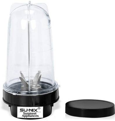 Su-mix Bullet Jar for Mixer Grinder Large Set of 1 (530 ML ) ABS Transparent Jar S76 Mixer Juicer Jar