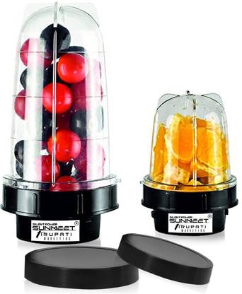 Silentpowersunmeet Super Bullet Jar for Mixer Grinder Set of 2 (530ML & 350ML) Mixer Juicer Jar Mixer Juicer Jar