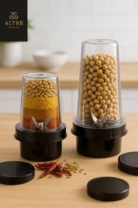 ALTRR Pack of 2 Nutri Jars (628 ML & 400 ML) – Blend Smoothies & South Indian Sauces Mixer Juicer Jar