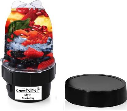 Gemini Bullet Jar for Mixer Grinder Small Set of 1 (350 ML) ABS Transparent JarM107 Mixer Juicer Jar
