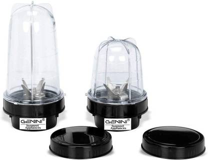 Gemini Bullet Jar for Mixer Grinder Set of 2 (530 ML,350 ML) ABS Transparent Jar S101 Mixer Juicer Jar