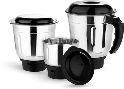 ELECTROTAFF Set of 3 Stainless Steel Mixer Jar Mixer Juicer Jar (1500 ml) Mixer Juicer Jar