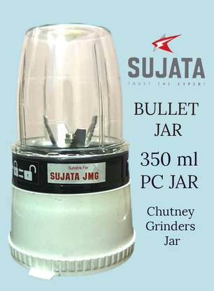 SUJATA Bullet Jar MG & JMG Chatni - PC Jar ABS Transparent [ Heavy Quality ] Mixer Juicer Jar