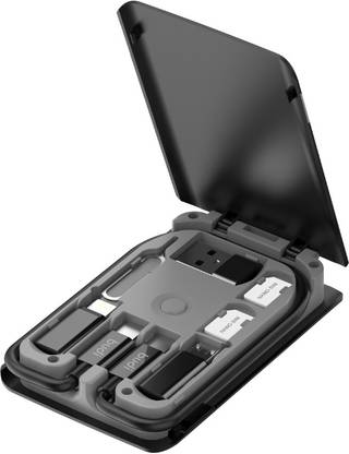 Budi Phone Converter Accessory Combo for Mobile & Laptop, 10 in 1 Multifunctional Box 15W Wireless Charger, Card Reader
