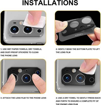 LuvRon Back Camera Lens Glass Protector for Oppo Find X7 Pro 5G -Black