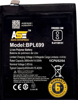 ASOSS ENTERPRISES Mobile Battery For  OnePlus 7 Pro (BLP699) 100% Original