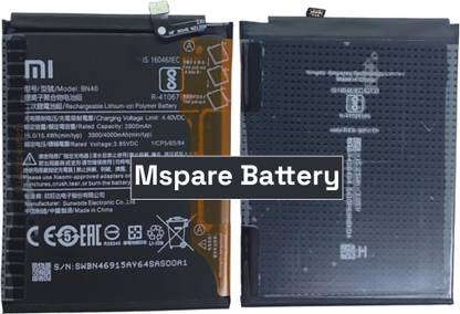 Mspare Mobile Battery For  Xiaomi Redmi 7| Model BN46 {4000mAH}