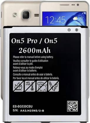 TokTon Mobile Battery For  Compatible Samsung Galaxy On5 Pro Full Backup 2600mAh