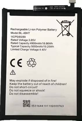 RAPPER Mobile Battery For  Tecno Spark 6 (BL-49HT) 100% Original Battery