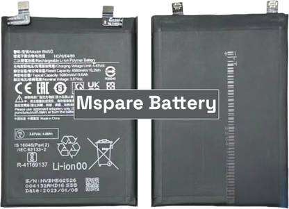 Mspare Mobile Battery For  Xiaomi Poco X4 GT /Redmi Note 11T Pro / Redmi K50i | Model BM5G {5080mAH}