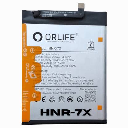 orlife Mobile Battery For Honor 7X, 9i, Mate 10 Lite, 2 Plua | 7X ( 1 Year Replacement Warranty )
