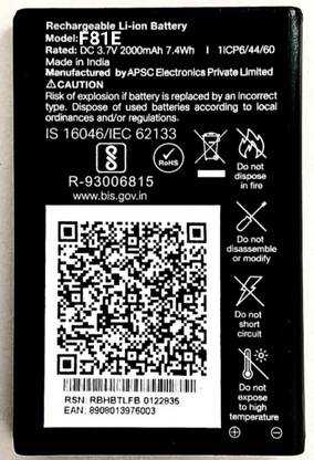 AEV Mobile Battery For  LYF Jio F81E