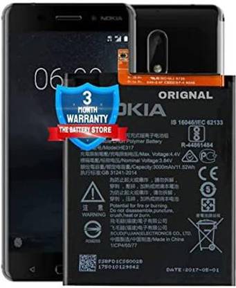 THE BATTERY STORE Mobile Battery For  NOKIA for Nokia 6 Battery TA-1000 TA-1003 TA-1021 TA-1025 TA-1033 TA-1039 .