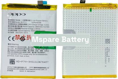 Mspare Mobile Battery For  Oppo A1K | Model BLP711 {4000mAH}