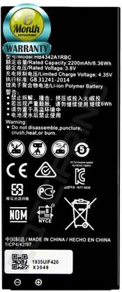 ZQTCIPRINO Mobile Battery For  Huawei Original HB4342A1RBC Huawei 4A, 5A, (Y5 2 ii) Y6 with 6 Months Warranty