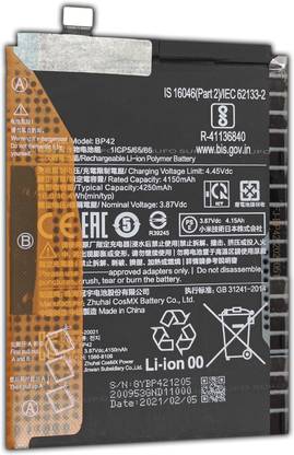 SUFO Mobile Battery For  Mi 11 Lite / 11 Lite NE - 4250MAh