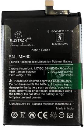 Boxtron Mobile Battery For  MH60 / Motorola Moto G60/G10 Power, 3.85V, 6000mAh 180 Day's warranty