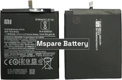 Mspare Mobile Battery For  Xiaomi Redmi Go / Redmi Note 7 / Mi Play | Model BN39 {3000mAH}