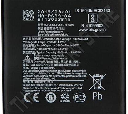 THE BATTERY STORE Mobile Battery For  Oneplus BLP699 Battery for Oneplus 7 Pro GM1911 GM1913 with 1 Year Warranty
