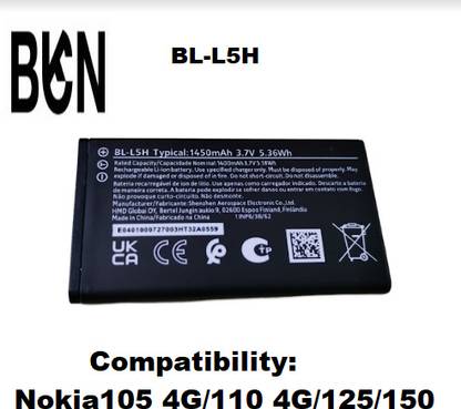 BKN Mobile Battery For  NOKIA Original Nokia 150 2023 Edition (TA-1582) Battery BL-L5H – 1450mAh