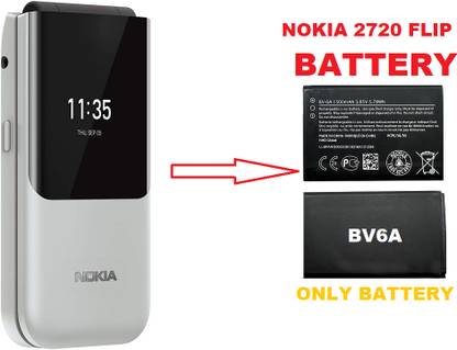 BKN Mobile Battery For  NOKIA QUALITY CHECKED ORIGNAL NOKIA 2720 FLIP MOBILE BATTERY (BV6A) 1500 MAH
