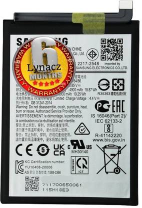 The Black Store Mobile Battery For  SAMSUNG galaxy A22 5G F42 5G Battery With 6 Months Warranty