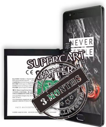 SUPERCART Mobile Battery For  Oppo Oneplus 3T / 1+ 3T / Oneplus Three T Model BLP633