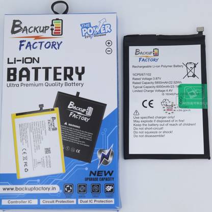 Backup Factory Mobile Battery For  Infinix Hot 12 Play , X6816C , X6816
