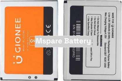 Mspare Mobile Battery For  Gionee F103 Pro | Model BL-G024A {2500mAH}