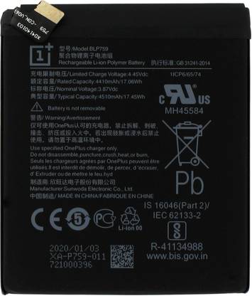 Facelift Mobile Battery For  Oneplus 8 Pro IN2023, IN2020, IN2021, IN2025 With 6 Months Warranty