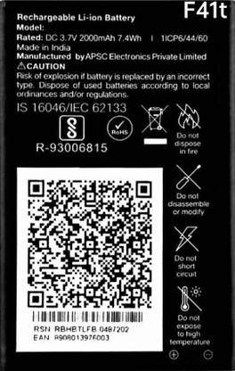 TokTon Mobile Battery For  Compatible Jio Jio Phone F41t / All Jio Keypad Mobile 2000mAh