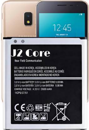 TokTon Mobile Battery For  Compatible Samsung Galaxy J2 Core Full Backup 2600mAh