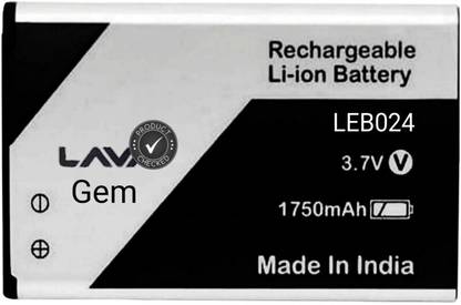 MATSV Mobile Battery For  Lava Gem / LEB024 / 1750mAh