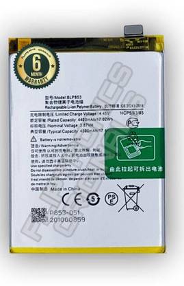 FLIPTRONICS ORIGINALS Mobile Battery For  Oppo BLP853 Oppo Reno 4 4g 5 pro+ Reno 5 lite Reno 6 pro with 6 Months Warranty