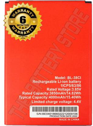 ZQTCIPRINO Mobile Battery For  Itel Original BL-38CI Battery for Itel A58 pro with 6 Month Warranty