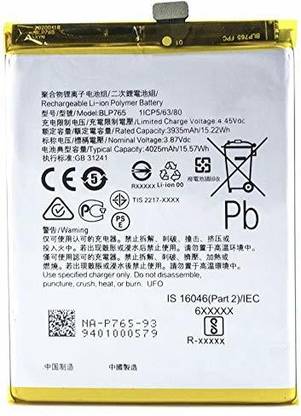 Zoronic Mobile Battery For  Oppo Reno3 CPH2043 / Oppo A91 PCPM00, CPH2001, CPH2021/ Oppo F15 CPH2001 / BLP765