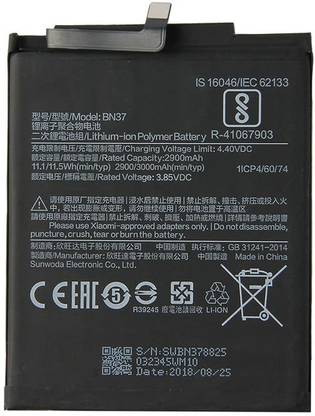 LIFON Mobile Battery For  Xiaomi Redmi 6, Redmi 6A