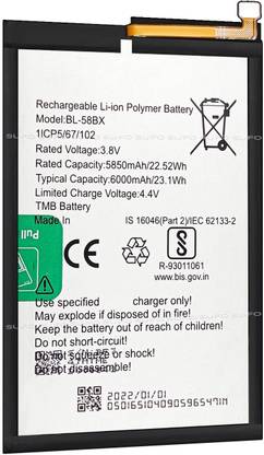 SUFO Mobile Battery For  Infinix Hot 10S / 10 Play / Smart 4 Plus - 6000MAh