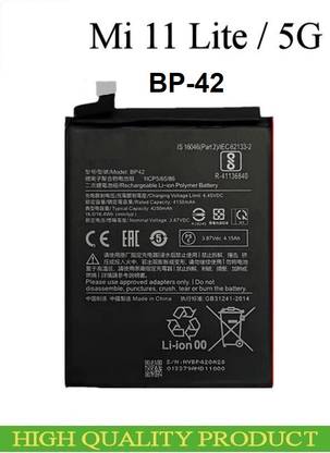 BKN Mobile Battery For  XIAOMI / REDMI / POCO / Mi Xiaomi Mi 11 Lite 5G Battery Replacement BP42 – 100% Original (4250 MAH)