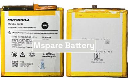 Mspare Mobile Battery For  Motorola Moto G8+ | Model KD40 {4000mAH}